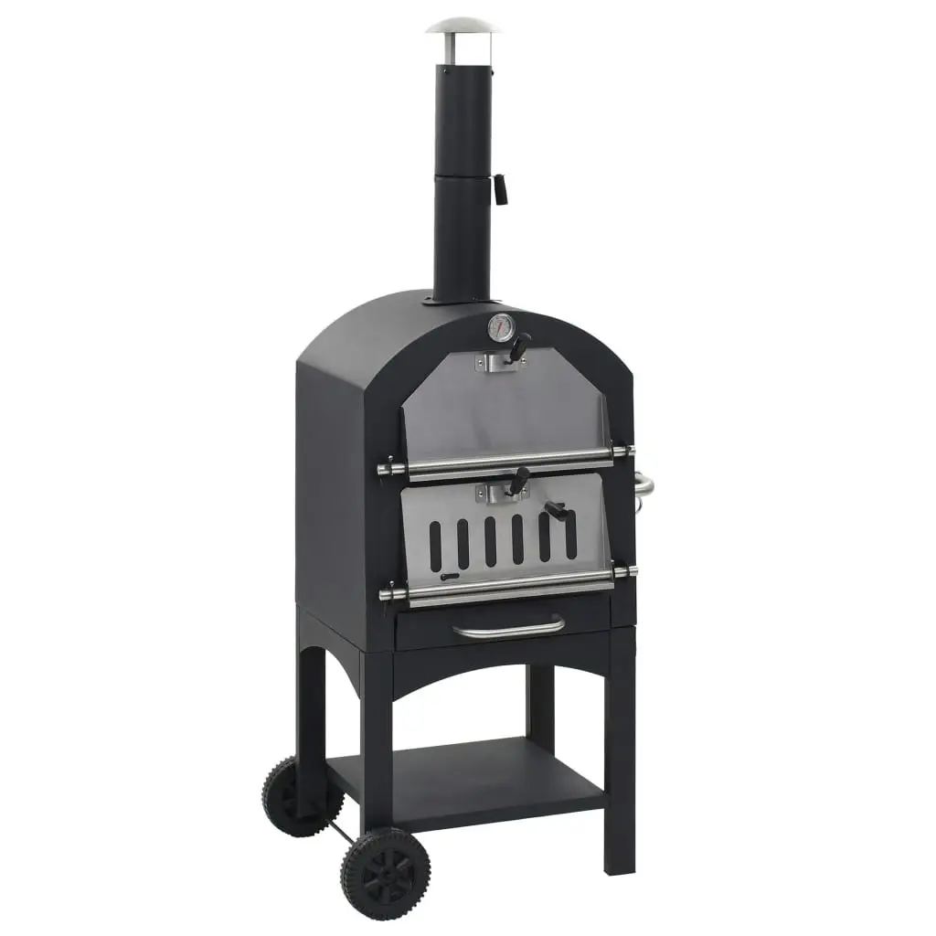 Charcoal Fired Outdoor Pizza Oven with Fireclay Stone 44279