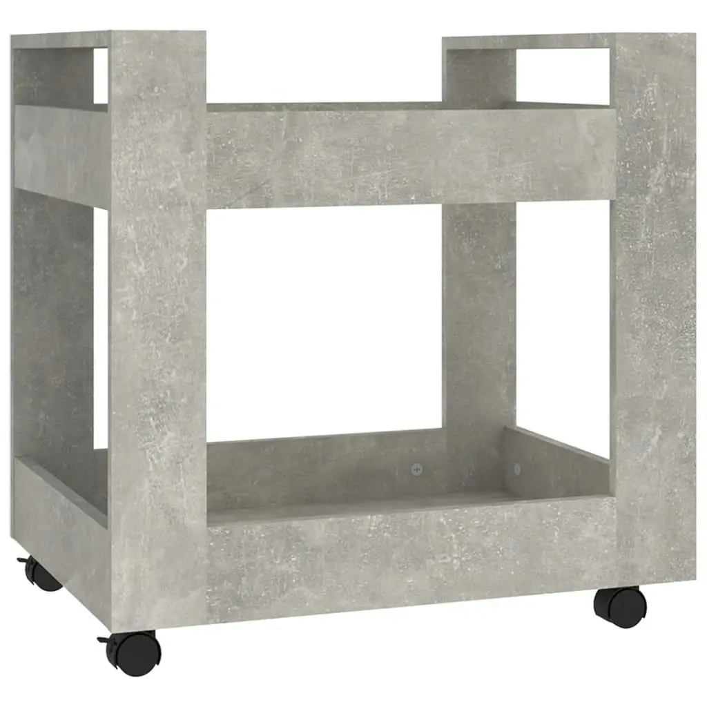 Desk Trolley Concrete Grey 60x45x60 cm Engineered Wood 816604