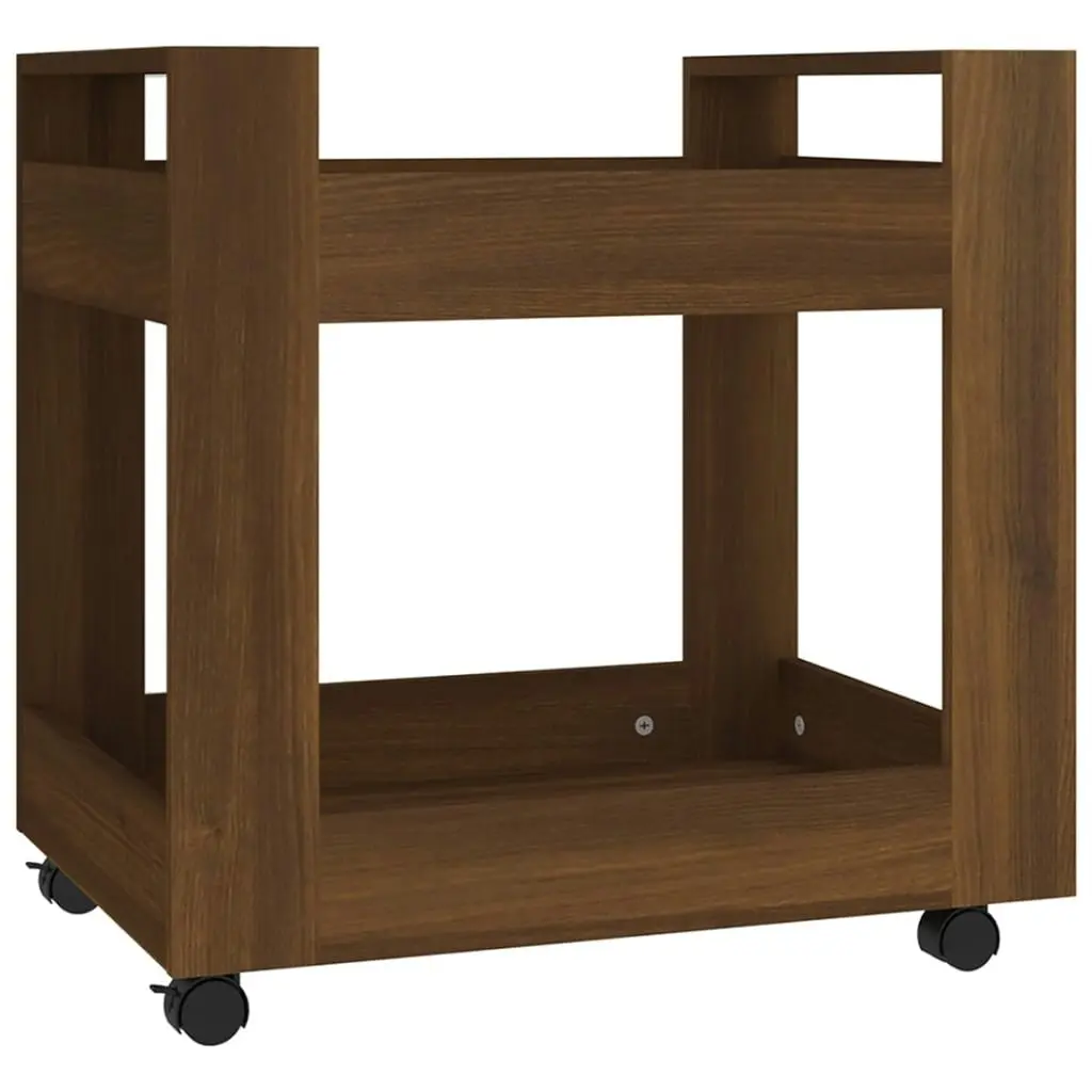 Desk Trolley Brown Oak 60x45x60 cm Engineered Wood 816607