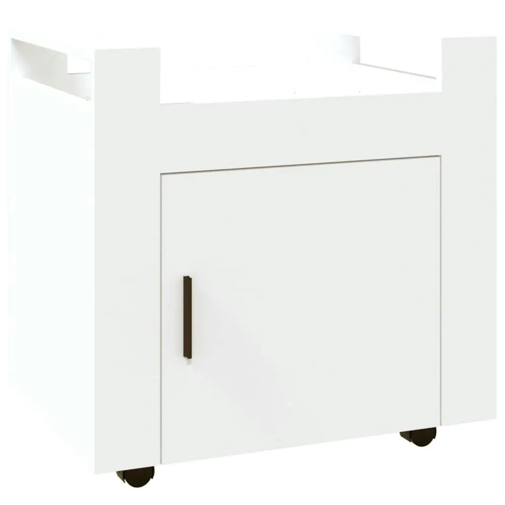 Desk Trolley White 60x45x60 cm Engineered Wood 816608