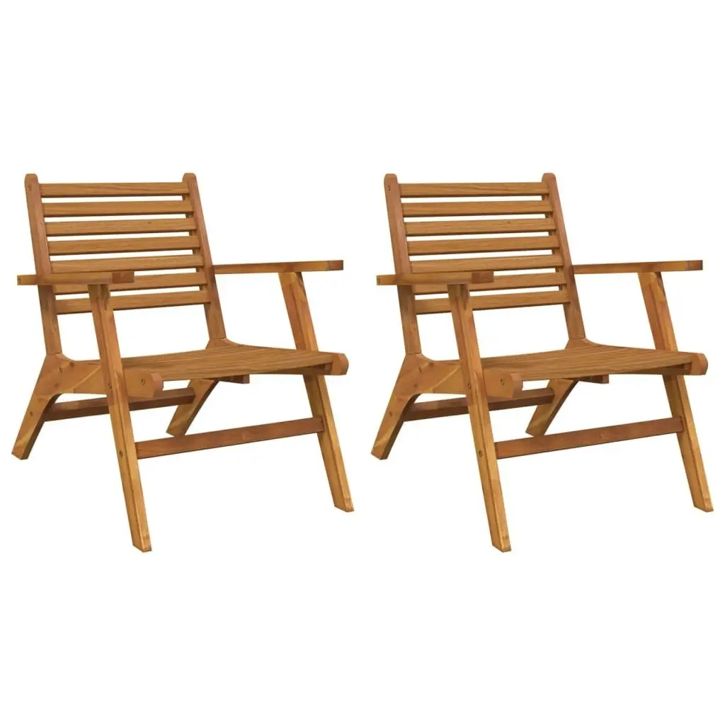 Garden Chairs 2 pcs Solid Wood Acacia 316252