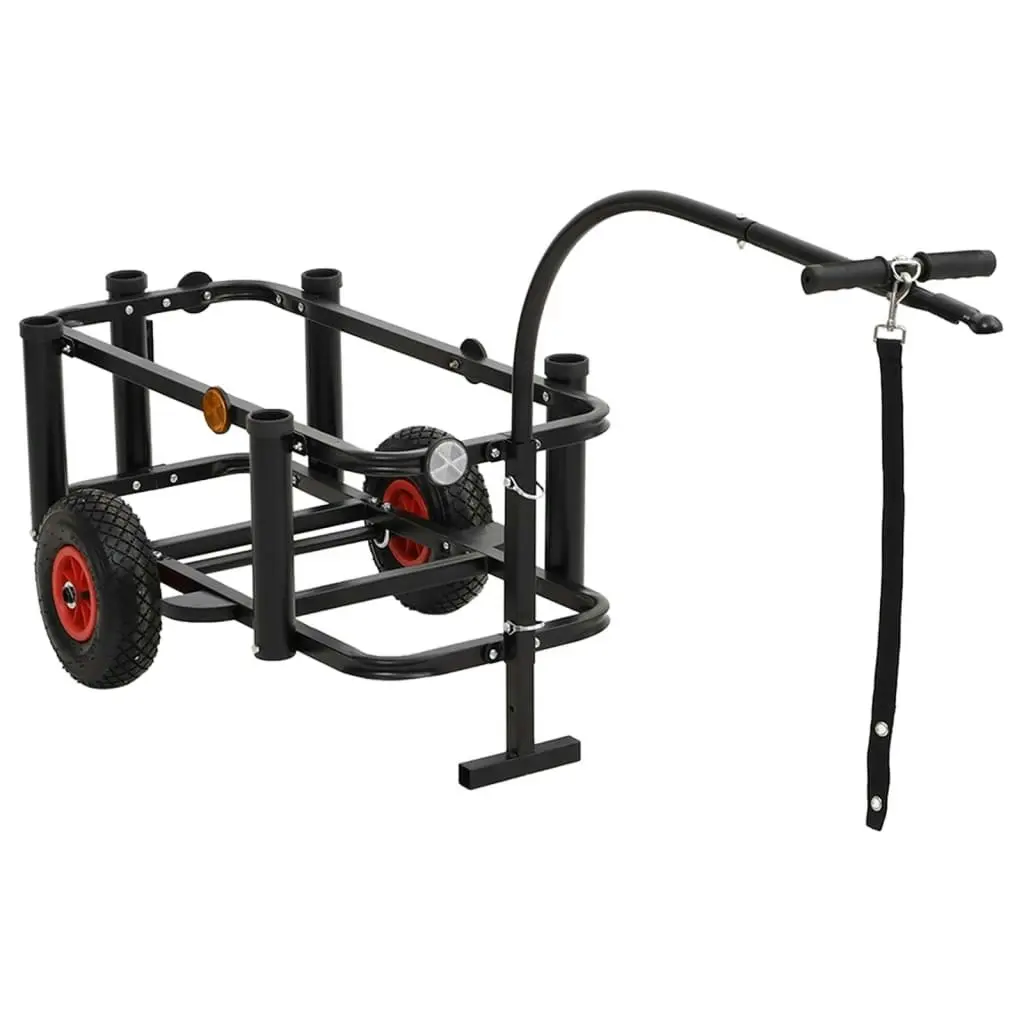 Fishing Trolley Black Steel 153603