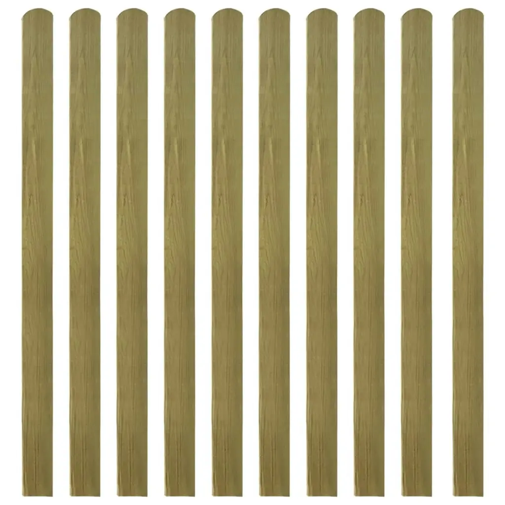 Impregnated Fence Slats 10 pcs Wood 140 cm 312395