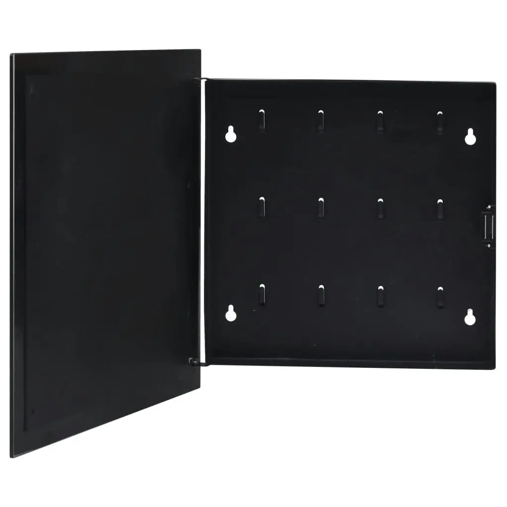 Key Box with Magnetic Board Black 35x35x5.5 cm 322777