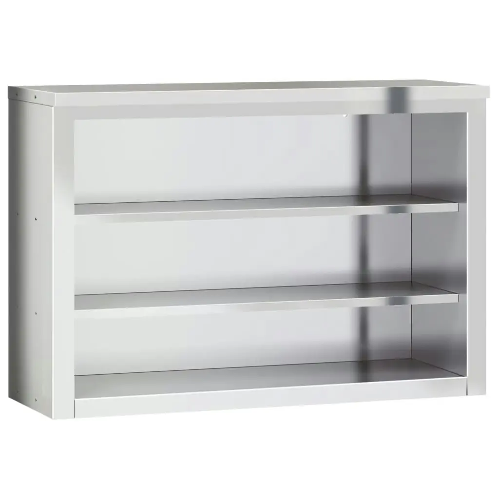 Kitchen Wall Cabinet with Shelves Stainless Steel 376447