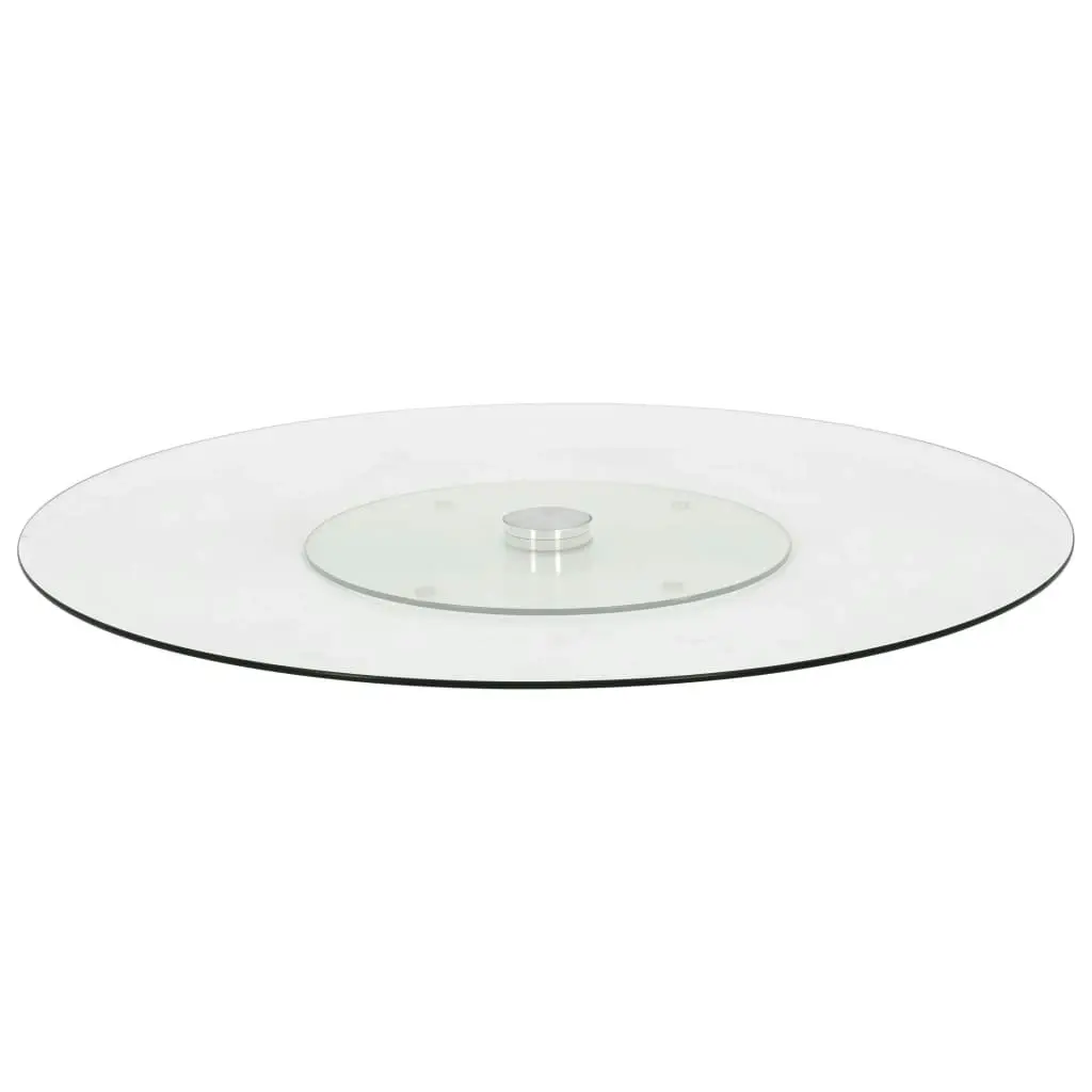 Rotating Serving Plate Transparent 60 cm Tempered Glass 249498