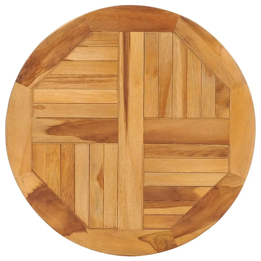 Rotating Table Disk Solid Teak Wood 49386