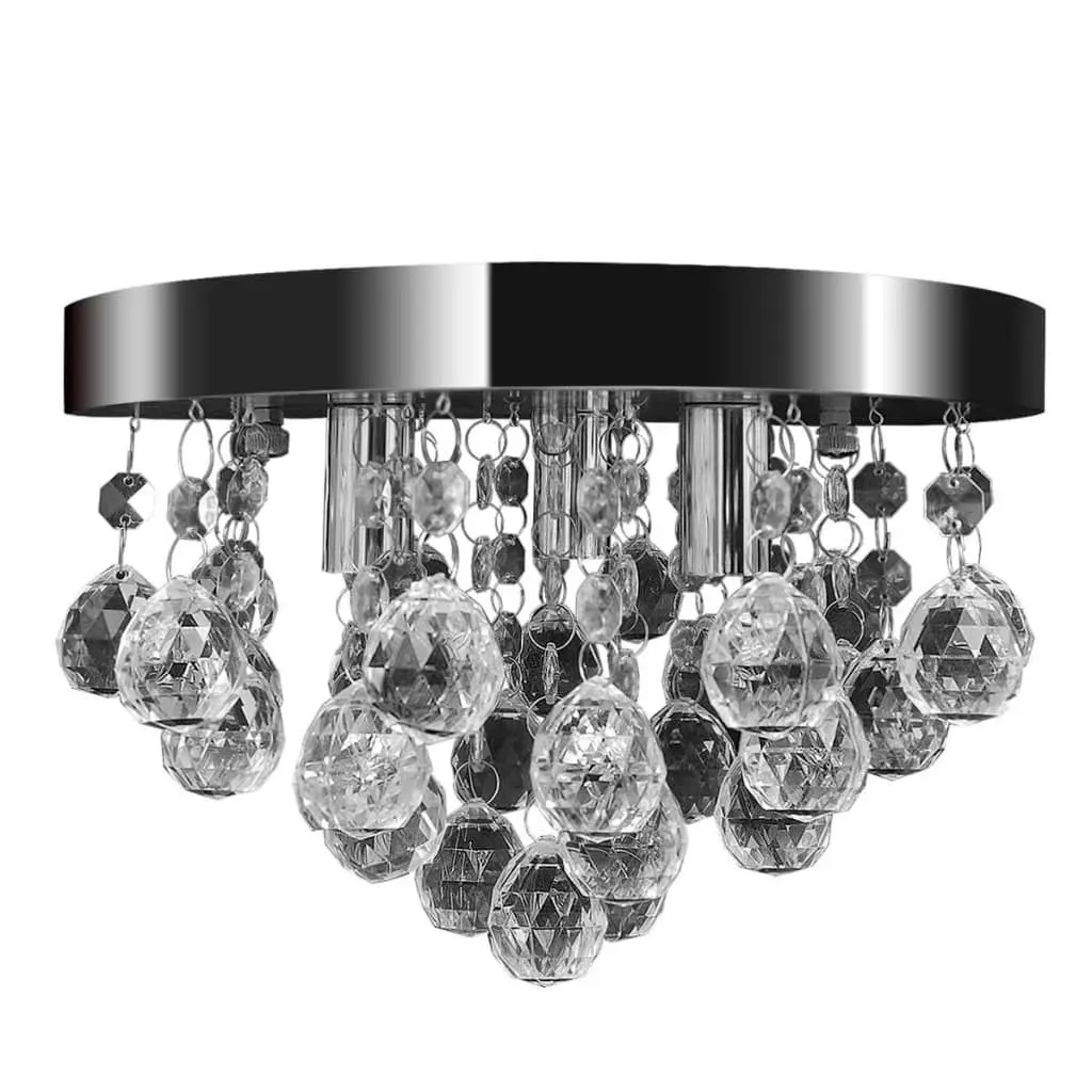 Pendant Ceiling Lamp Crystal Design Chandelier Chrome 240688