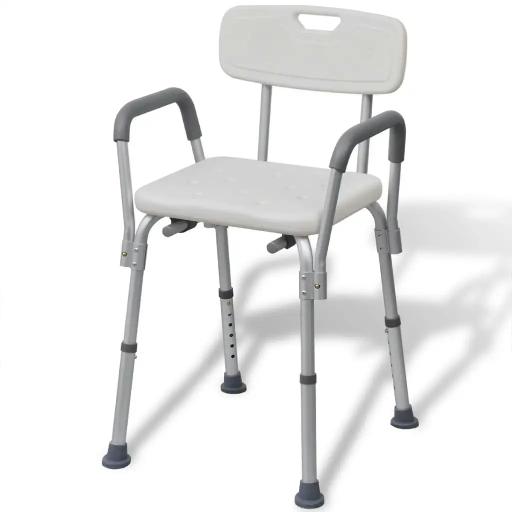 Shower Chair Aluminium White 110129