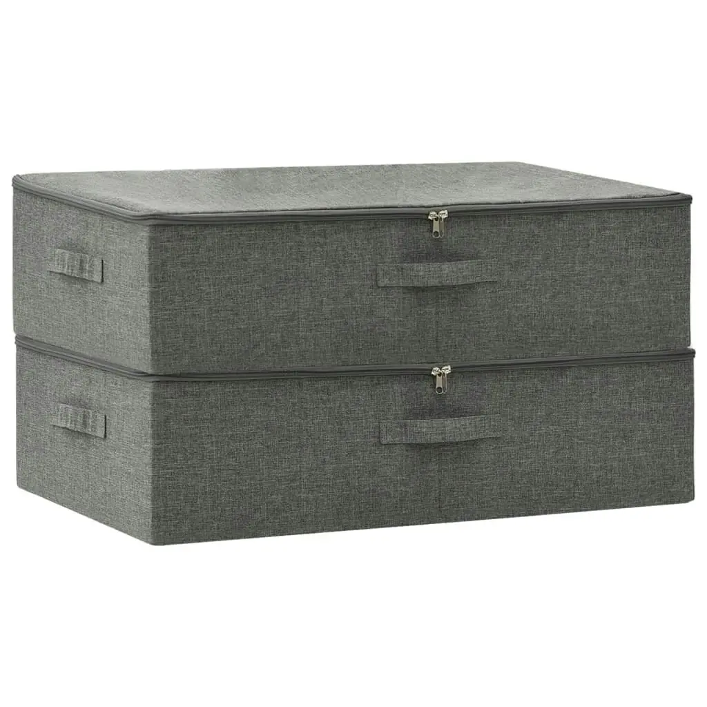 Storage Boxes 2 pcs Fabric 70x40x18 cm Anthracite 332904