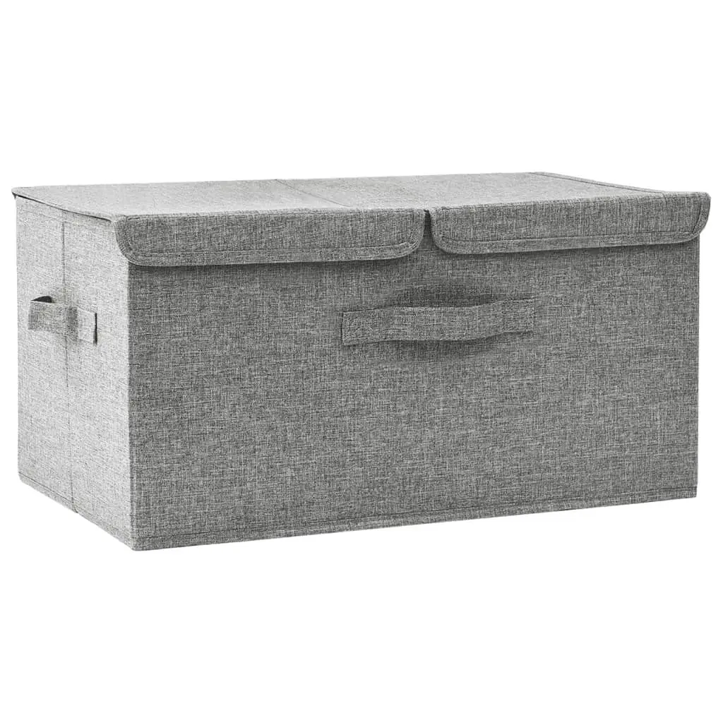 Storage Box Fabric 50x30x25 cm Grey 332914