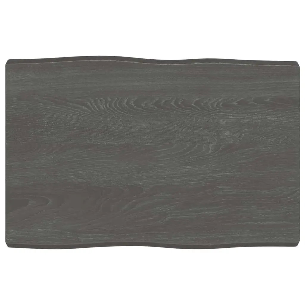 Table Top Dark Brown 60x40x(2-4) cm Treated Solid Wood Live Edge 363996