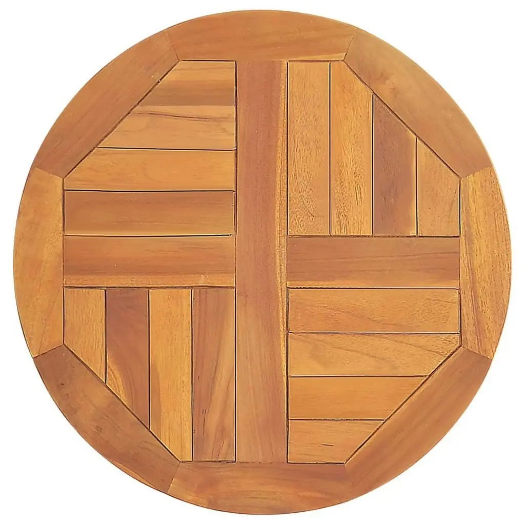 Table Top Solid Teak Wood Round 2.5 cm 50 cm 316154