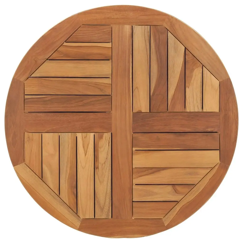 Table Top Solid Teak Wood Round 2.5 cm 70 cm 48985