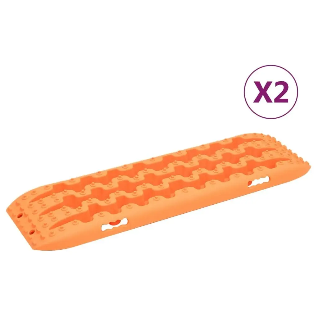 Traction Boards 2 pcs Orange 106x30.5x7 cm Nylon 210775