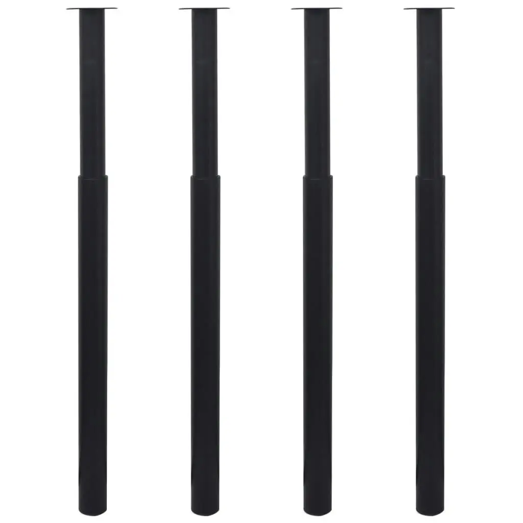 Telescopic Table Legs 4 pcs Black 710 mm-1100 mm 3051488