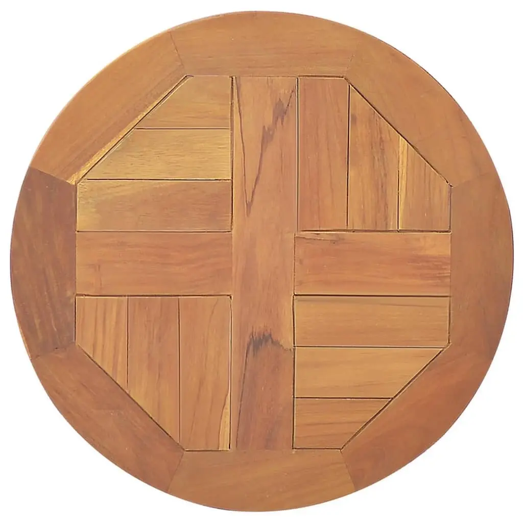 Table Top Solid Teak Wood Round 2.5 cm 40 cm 316153