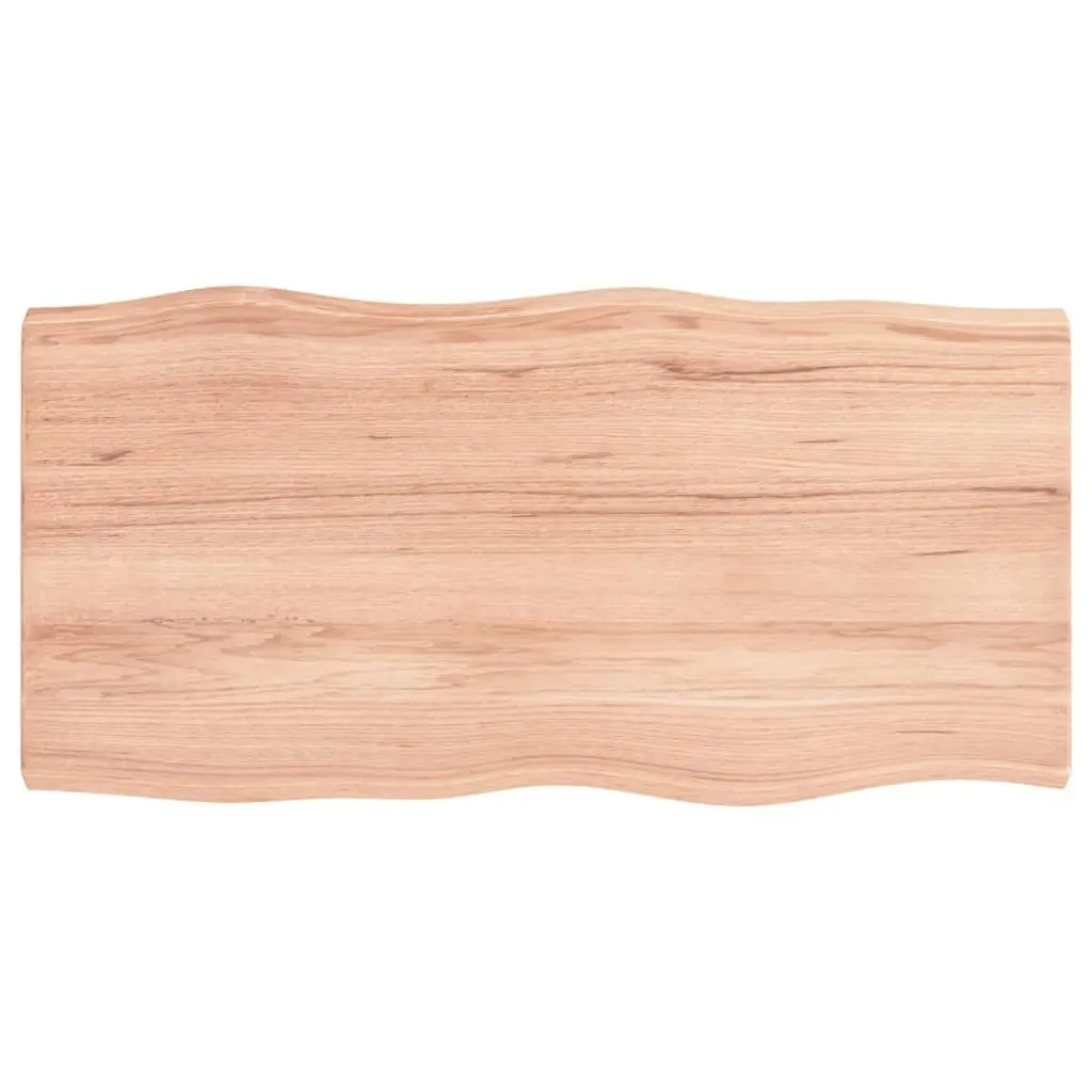 Table Top Light Brown 80x40x(2-4) cm Treated Solid Wood Live Edge 363939