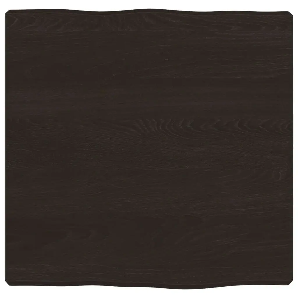 Table Top Dark Brown 40x40x(2-4) cm Treated Solid Wood Live Edge 363993