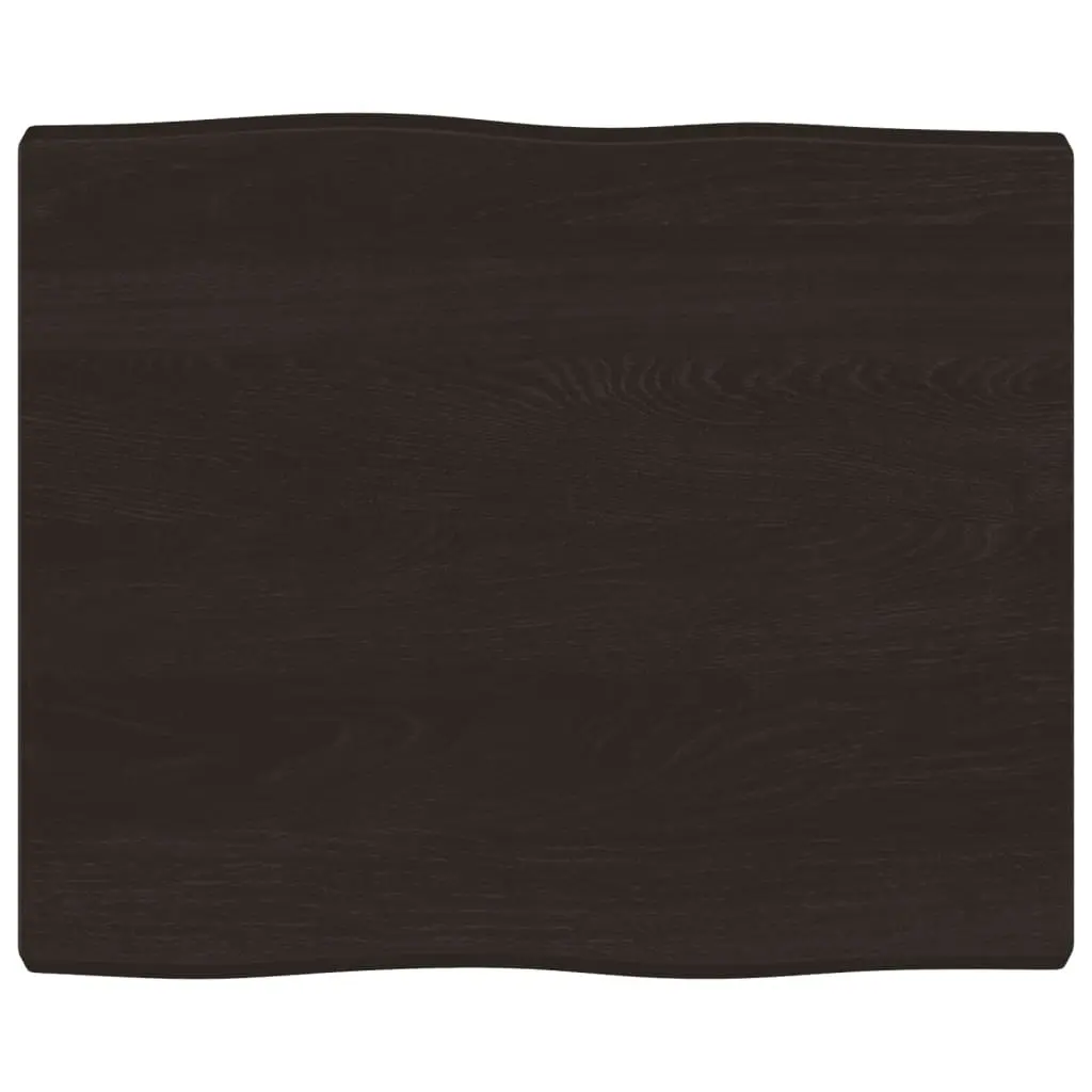 Table Top Dark Brown 60x50x(2-4) cm Treated Solid Wood Live Edge 363999