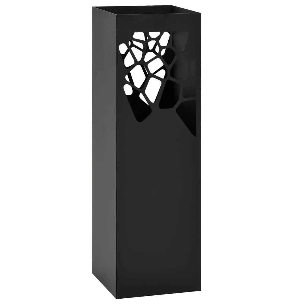 Umbrella Stand Stones Steel Black 246798