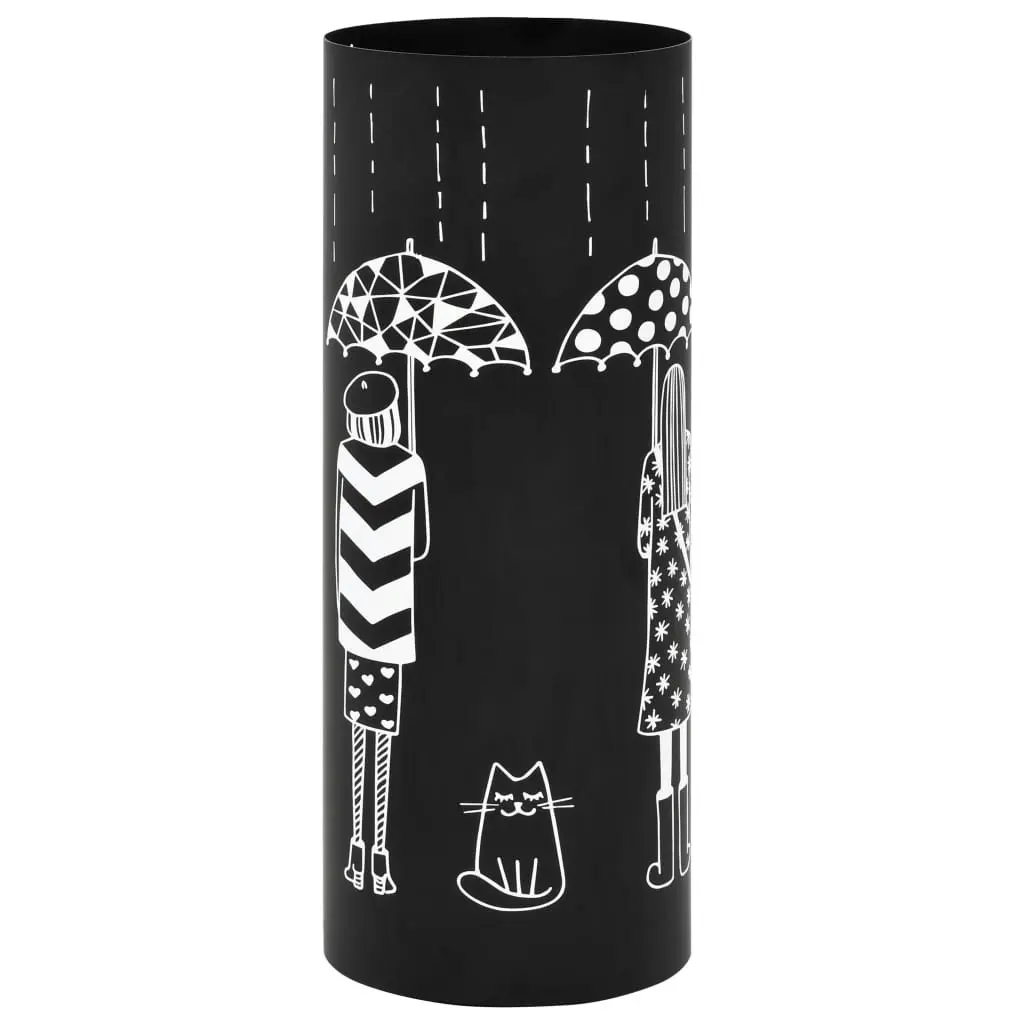 Umbrella Stand Women Steel Black 246800