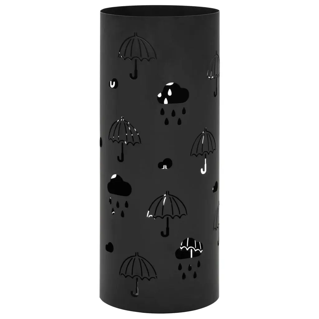 Umbrella Stand Umbrellas Steel Black 246804