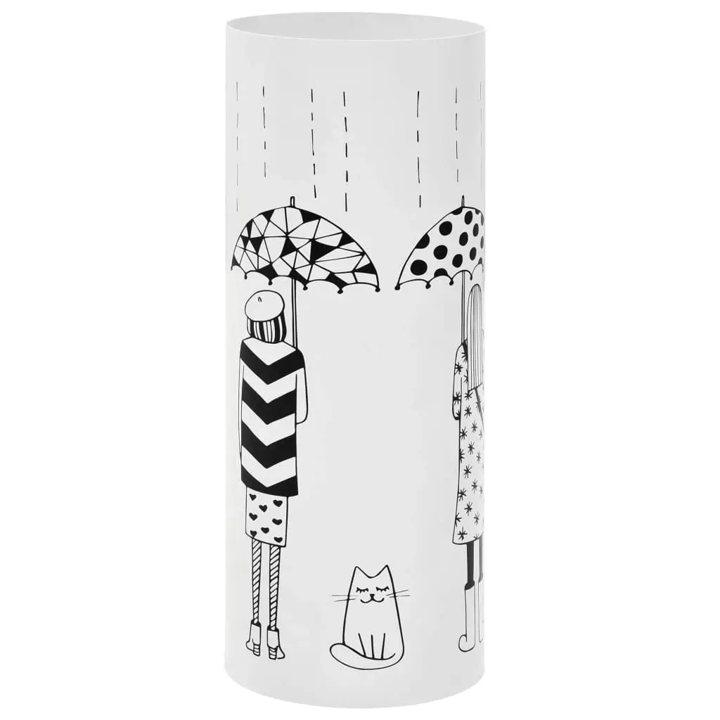 Umbrella Stand Women Steel White 246801