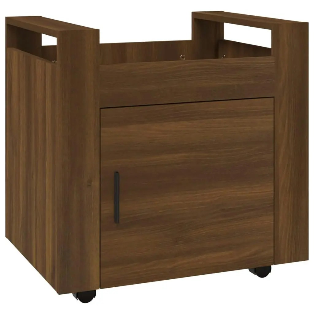 Desk Trolley Brown Oak 60x45x60 cm Engineered Wood 816615