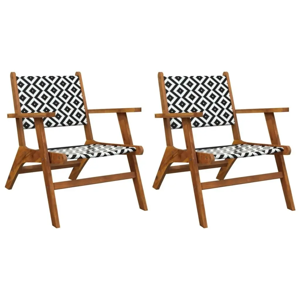 Garden Chairs 2 pcs Solid Acacia Wood 316250