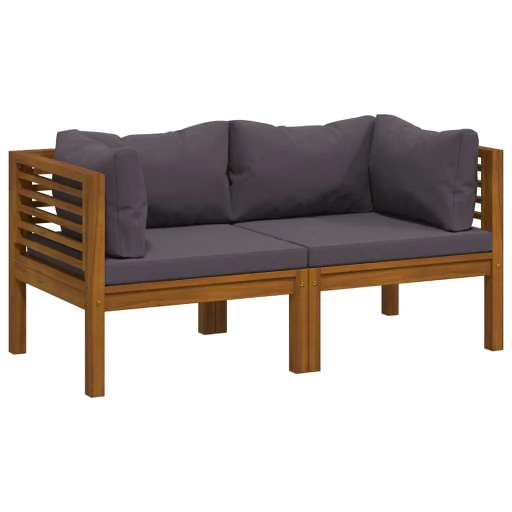 2-Seater Garden Sofa with Cushion Solid Wood Acacia 3086899