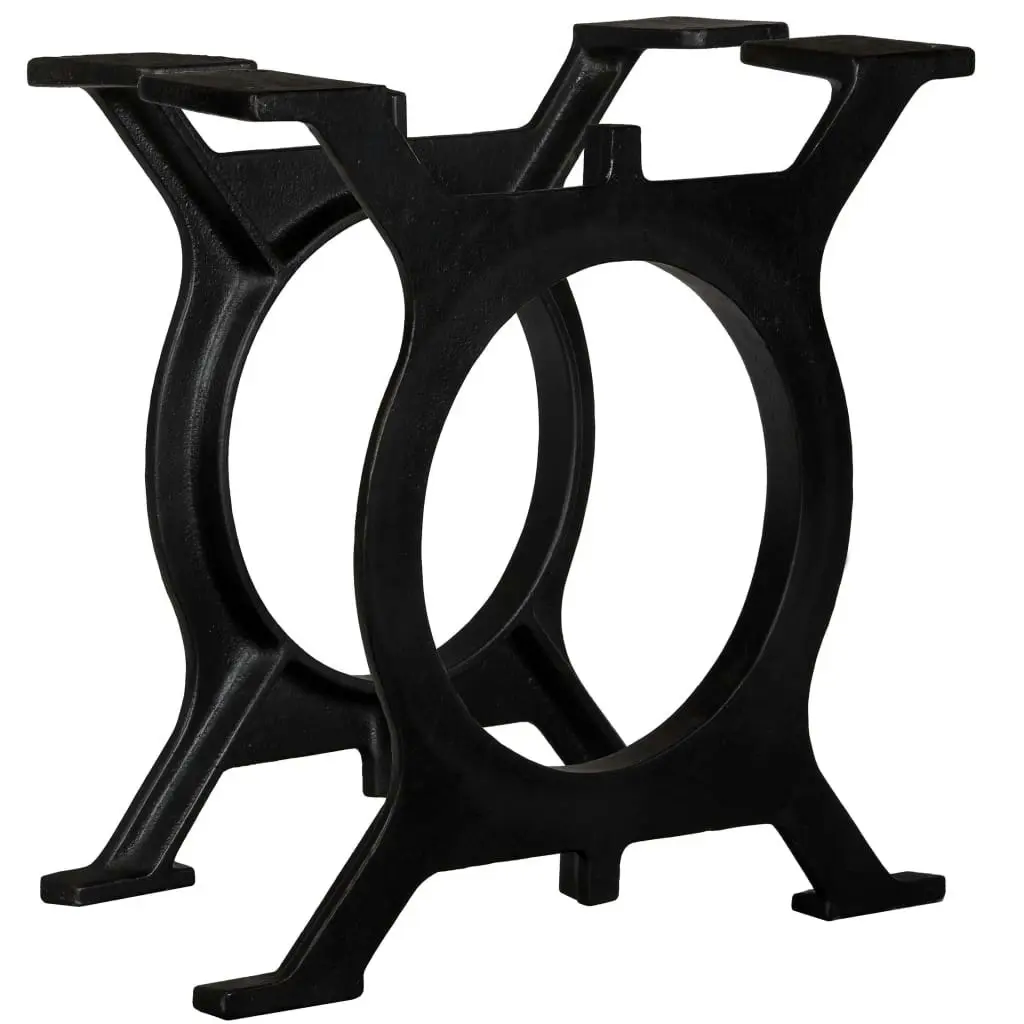 Coffee Table Legs 2 pcs O-Frame Cast Iron 245427