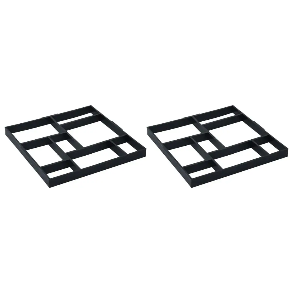 Pavement Moulds 2 pcs 50.4x50.4x4.3 cm Plastic 48611