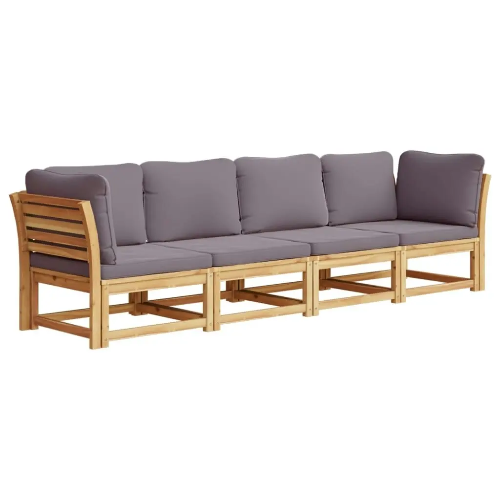 4 Piece Garden Lounge Set with Cushions Solid Wood Acacia 3214315