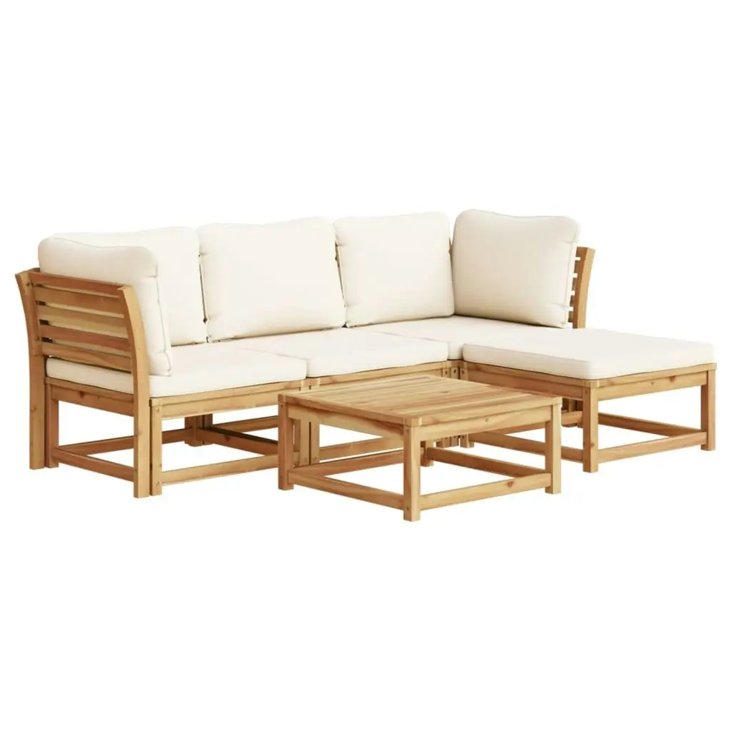 5 Piece Garden Lounge Set with Cushions Solid Wood Acacia 3214286