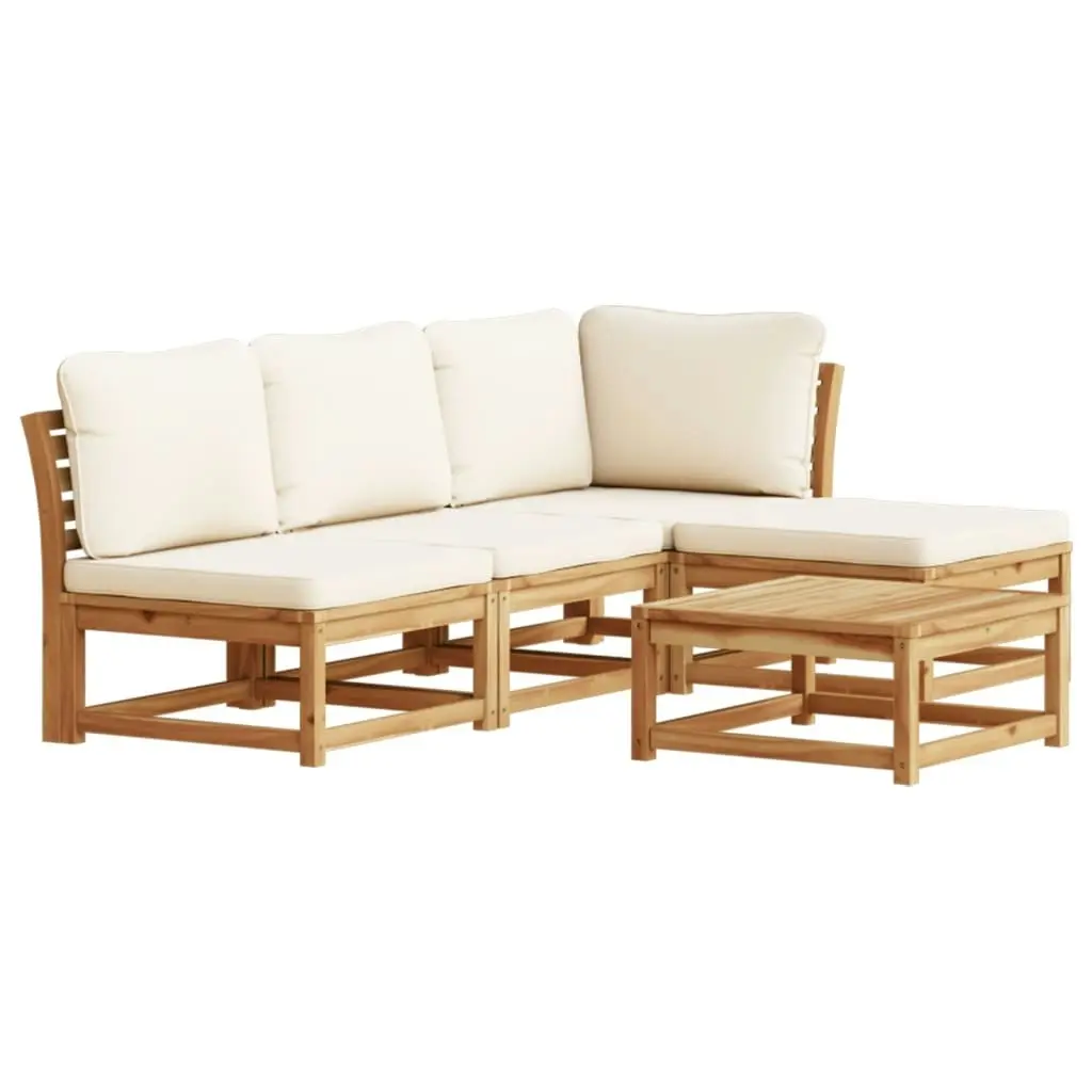 5 Piece Garden Lounge Set with Cushions Solid Wood Acacia 3214285