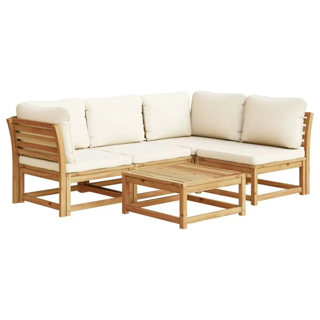 5 Piece Garden Lounge Set with Cushions Solid Wood Acacia 3214302