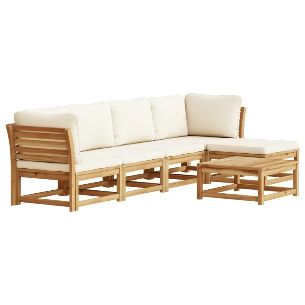 6 Piece Garden Lounge Set with Cushions Solid Wood Acacia 3214287