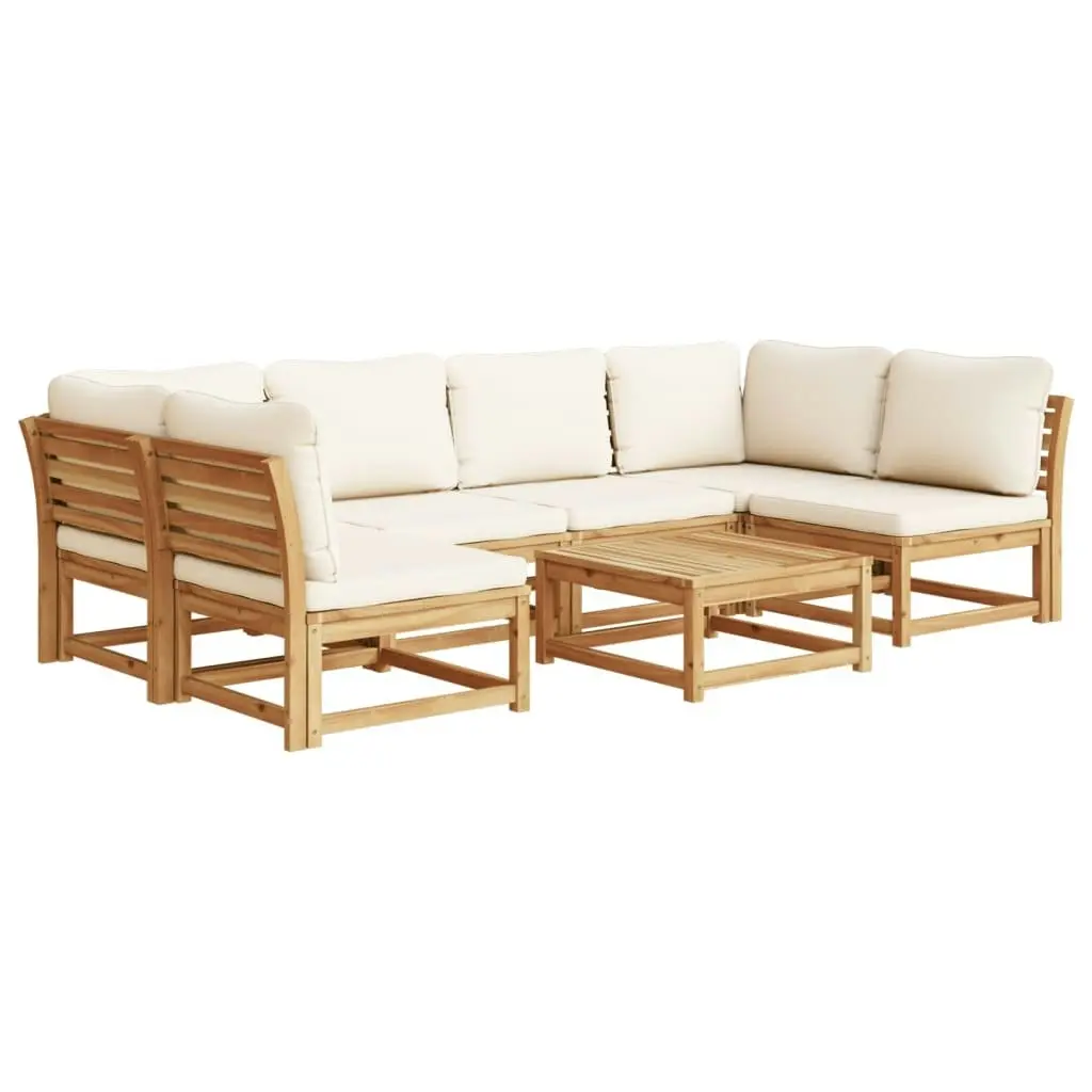 7 Piece Garden Lounge Set with Cushions Solid Wood Acacia 3214300