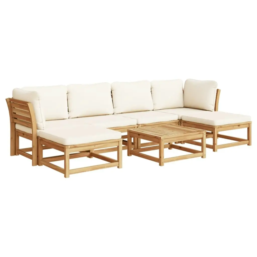 7 Piece Garden Lounge Set with Cushions Solid Wood Acacia 3214299