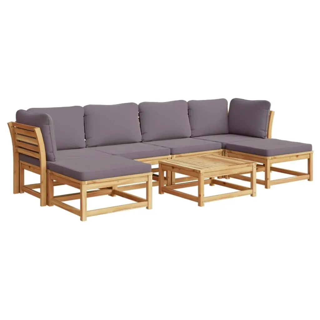 7 Piece Garden Lounge Set with Cushions Solid Wood Acacia 3214322