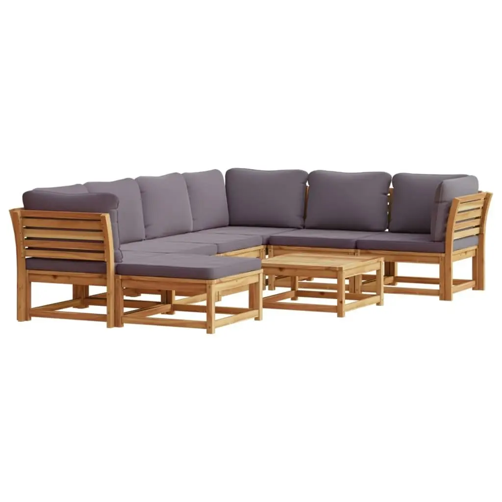 8 Piece Garden Lounge Set with Cushions Solid Wood Acacia 3214318