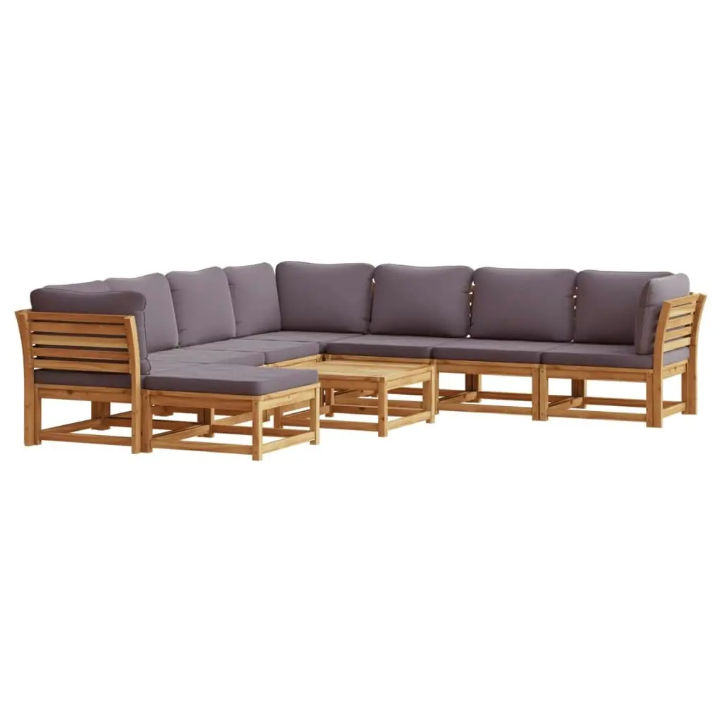 9 Piece Garden Lounge Set with Cushions Solid Wood Acacia 3214321