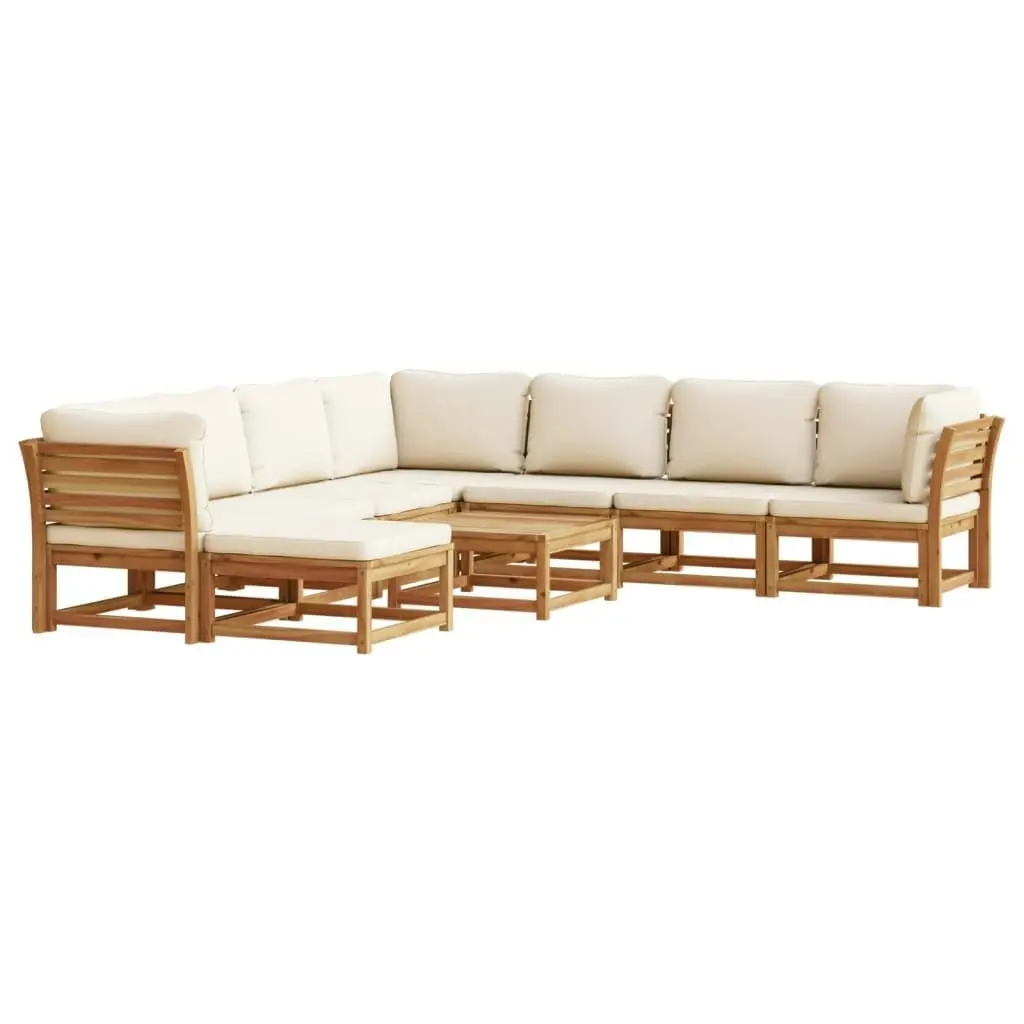 9 Piece Garden Lounge Set with Cushions Solid Wood Acacia 3214298