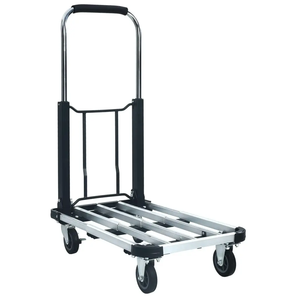 Foldable Transport Trolley 150 kg Aluminium Silver 146448