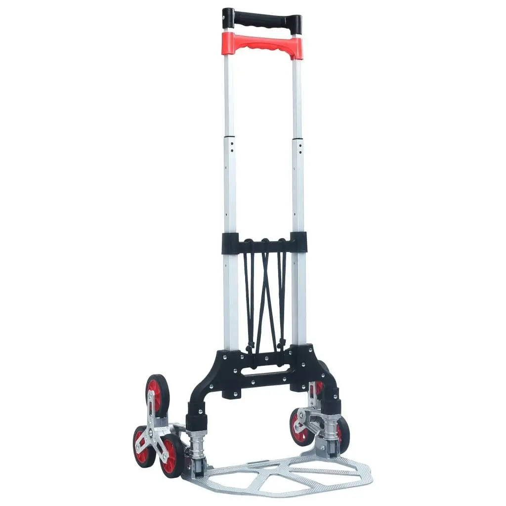 Foldable Stair Transport Trolley 70 kg Aluminium Silver 146445