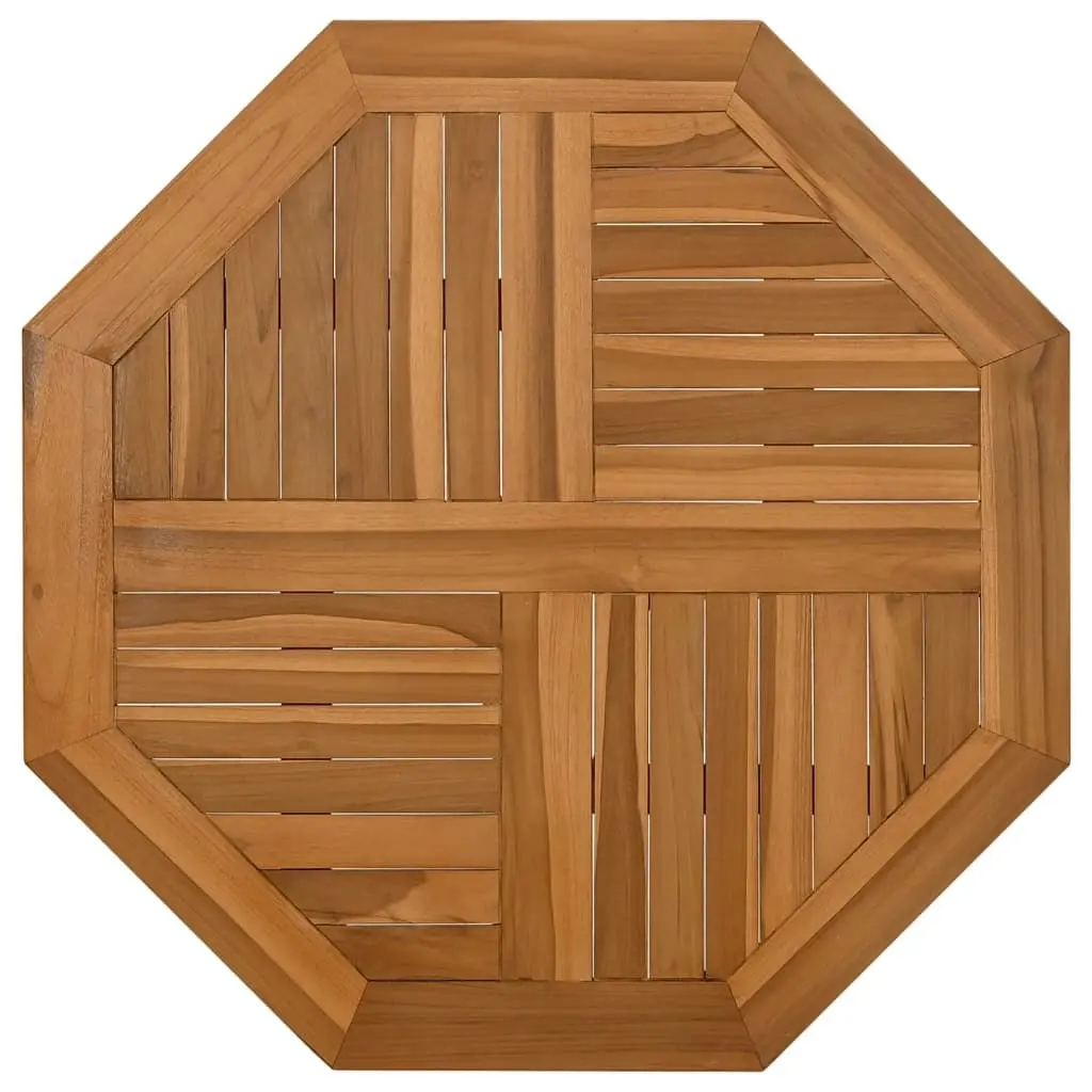 Table Top 60x60x2.5 cm Octagonal Solid Wood Teak 366664