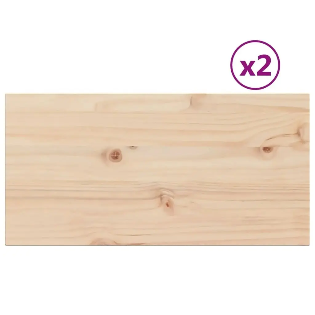 Table Tops 2 pcs 70x35x1.7 cm Rectangular Solid Wood Pine 847412