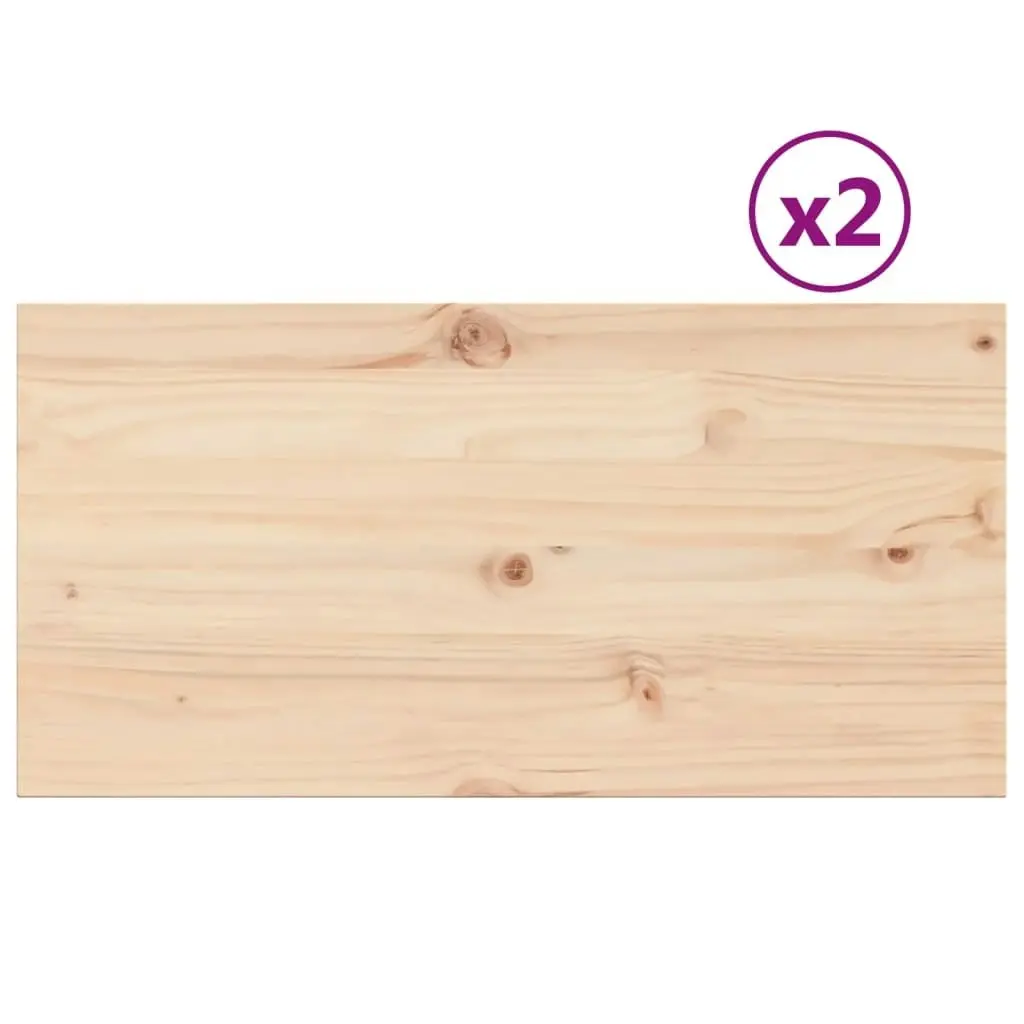 Table Tops 2 pcs 90x45x1.7 cm Rectangular Solid Wood Pine 847416