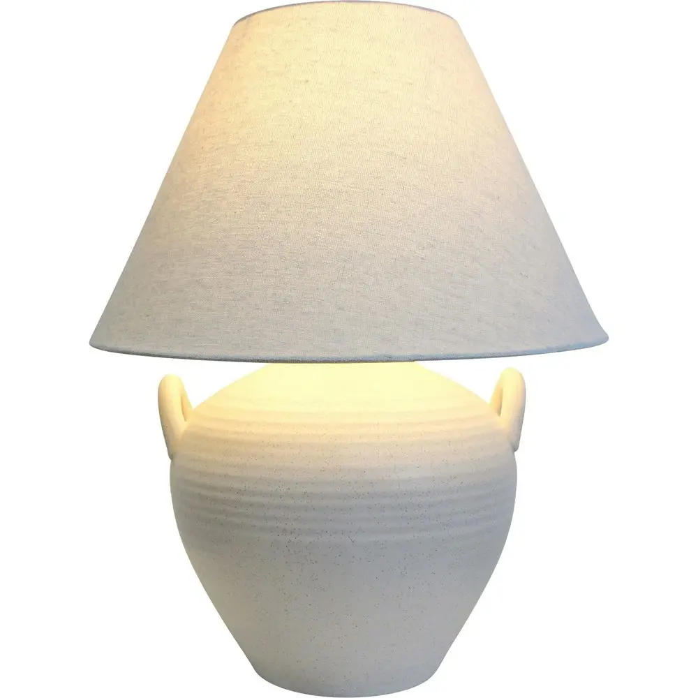 LVD Linen/Ceramic Lamp Cabana Home/Room Decor Tabletop Light 41x53cm Beige